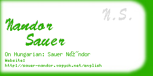 nandor sauer business card